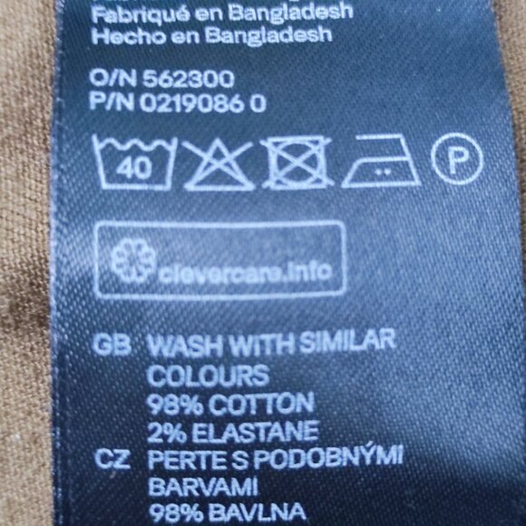 H&M jeans slim fit brown men's size 36 - Picture 7 of 13